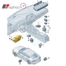 Audi A4 8W/A5 F5/Q5 FY/Q7 4M Multischakelaar met mistachterlicht functie